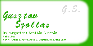 gusztav szollas business card
